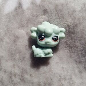 Littlest Pet Shop Poodle/Lamb Blue Mini Figure Value Pets Dog Sheep No Number